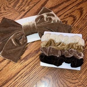 Velvet Bow + Scrunchie Set
